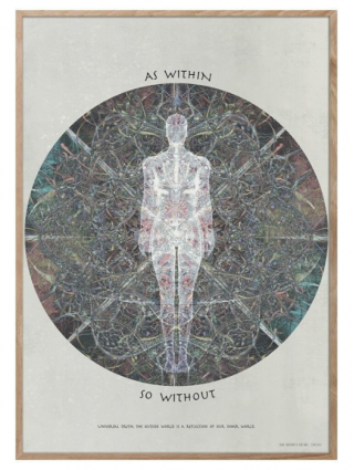 "AS WITHIN SO WITHOUT; THE UNIVERSAL TRUTH; THE OUTSIDE WORLD IS REFLECTION OF OUR INNER WORLD"